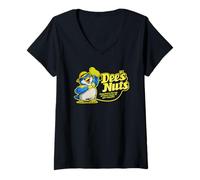 Femme Blue Bird - Découvrez la Joie des Noix de Dee dans Votre Bouche T-Shirt avec Col en V