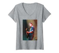 Femme Blur Live Damon Albarn Cardiff Arena 1997 Parklife T-Shirt avec Col en V