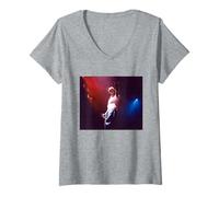 Femme Blur Live Damon Albarn Country House The Great Escape T-Shirt avec Col en V