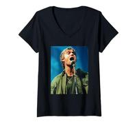 Femme Blur Live Damon Albarn TV dans Le Parc Coffee & TV 1999 T-Shirt avec Col en V