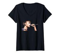 Femme Blur Song 2 Damon Albarn en Direct à l'aréna de Cardiff 1997 T-Shirt avec Col en V