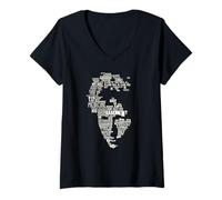 Femme Bob Dylan - De quelle façon le vent souffle T-Shirt avec Col en V