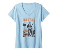 Femme Bob Dylan - Jour de pluie T-Shirt avec Col en V