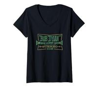Femme Bob Dylan - Stéréo T-Shirt avec Col en V
