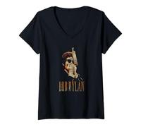 Femme Bob Dylan - Studio T-Shirt avec Col en V
