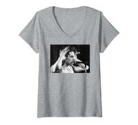 Femme Bob Geldof Boomtown Rats Je n'aime Pas Les lundis en Direct 1979 T-Shirt avec Col en V