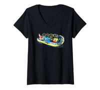Femme Bob l'éponge Pro Boarder Wave Rider Fun 90s Classic T-Shirt avec Col en V