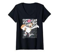 Femme Bob l'éponge - Sandy l'écureuil T-Shirt avec Col en V