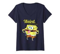 Femme Bob l'éponge Squarepants Retro Weird Pose Comic Vibes Classique T-Shirt avec Col en V