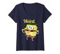 Femme Bob l'éponge Squarepants Weird Strange Pose Dont Care Classic T-Shirt avec Col en V