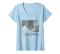 Femme Bob Ross Joy of Painting T-Shirt avec Col en V