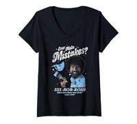 Femme Bob Ross Mistakes T-Shirt avec Col en V