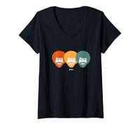 Femme Bob Ross Traffic Light T-Shirt avec Col en V