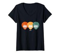 Femme Bob Ross Traffic Light T-Shirt avec Col en V