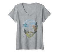 Femme Bob Ross Valley Hair T-Shirt avec Col en V