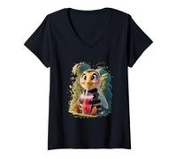 Femme Boba Tea Kawaii Bubble Tea Bee pour hommes et femmes T-Shirt avec Col en V
