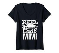 Femme Bobine Cool Mimi Pêche Outdoor Pêche T-Shirt avec Col en V