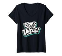 Femme Bob's Your Uncle DIY Fixer Dire T-Shirt avec Col en V