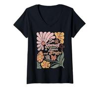 Femme Boho Christian Do Yourself a Favor and Pardonnez Hommes Femmes T-Shirt avec Col en V