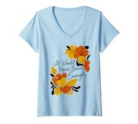 Femme Boho Floral, ça aurait suffi à Une Foi chrétienne Tranquille T-Shirt avec Col en V
