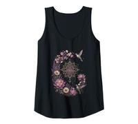 Femme Boho Floral Mandala Colibri Lotus Céleste Débardeur