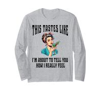 Femme Boire Cocktail Drôle Rétro Ménagère Vintage Vodka Manche Longue