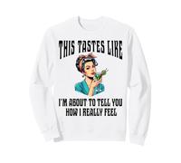 Femme Boire Cocktail Drôle Rétro Ménagère Vintage Vodka Sweatshirt