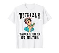 Femme Boire Cocktail Drôle Rétro Ménagère Vintage Vodka T-Shirt