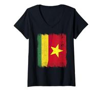 Femme Bolivie Vietnam Demi Drapeau Bolivien Histoire vietnamienne T-Shirt avec Col en V