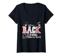 Femme Bon retour, je suis content que tu sois là Professeur de rentrée T-Shirt avec Col en V