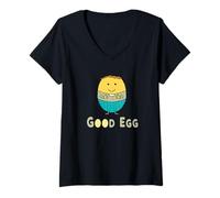 Femme Bon œuf T-Shirt avec Col en V