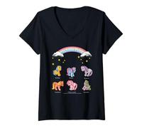 Femme Bonbons à Papa Classiques My Little Pony | Applejack & Co T-Shirt avec Col en V