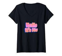 Femme Bonjour C'est Moi T-Shirt avec Col en V