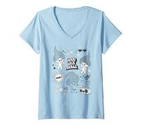 Femme Bonne Chance Trolls Hello Retro Vibes Fun T-Shirt avec Col en V