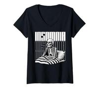 Femme Bonne Nuit - Insomnia T-Shirt avec Col en V