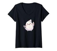 Femme Bonnet tricoté Shima Enaga « Japanese Snow Fairy » T-Shirt avec Col en V