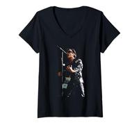 Femme Bono, Chanteur de U2, Live Cardiff Arms Park on Zoo TV Tour 1993 T-Shirt avec Col en V