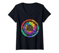 Femme Bonté Paix Égalité Amour Espoir Diversité Droits de l'homme T-Shirt avec Col en V