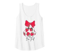 Femme Boo Y'all Fantôme Halloween Toute l'année Sweet Strawberry Bow Débardeur