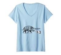 Femme Boop The Angry Bore Design pour Les Amoureux des Animaux et Le Plaisir T-Shirt avec Col en V