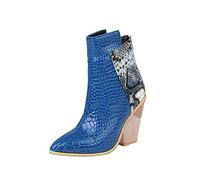 Femme Boots pointu grossiers Hautes À Talons Bottes pour femmes Chevalier Souple Casual cuir véritable Femme Botte Confortable Imperméables à talon carré Chaudes Bottines pour femmes Moderne