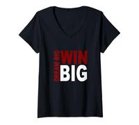 Femme Bordeaux Bordeaux Dream/Win BIG Bordeaux Bordeaux T-Shirt avec Col en V