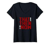 Femme Bordeaux Bordeaux Graphique This is Now Bordeaux T-Shirt avec Col en V
