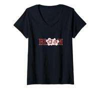 Femme Bordeaux Bordeaux Où Vous êtes planté T-Shirt avec Col en V