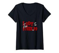Femme Bordeaux Rouge Bordeaux Couleur Got It for Free T-Shirt avec Col en V