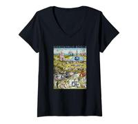 Femme Bosch Le Jardin des délices terrestres pour Artistes T-Shirt avec Col en V