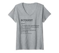 Femme Botanist Job Définition Botanique Personnalisée Drôle Botanique T-Shirt avec Col en V