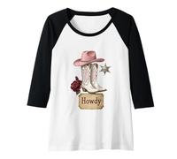 Femme Bottes de Cowgirl Rose Shérif Western Country Style Fashion Manche Raglan
