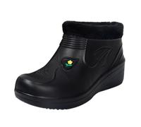 Femme Bottes d'Hiver Imperméables Doublées en Peluche Chaude Bottines De Neige Semelle Compensée Antidérapante Légères Chaussures pour Jardinage, Travail en Cuisine 38