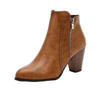 Femme Bottine Chelsea fermeture éclair Cuir Verni Femelle Bottillons Vintage Glossy Confortable Femelles Bottillon Fashion loisirs à talon carré Bottes pour femme Imperméables Chaudes Moderne